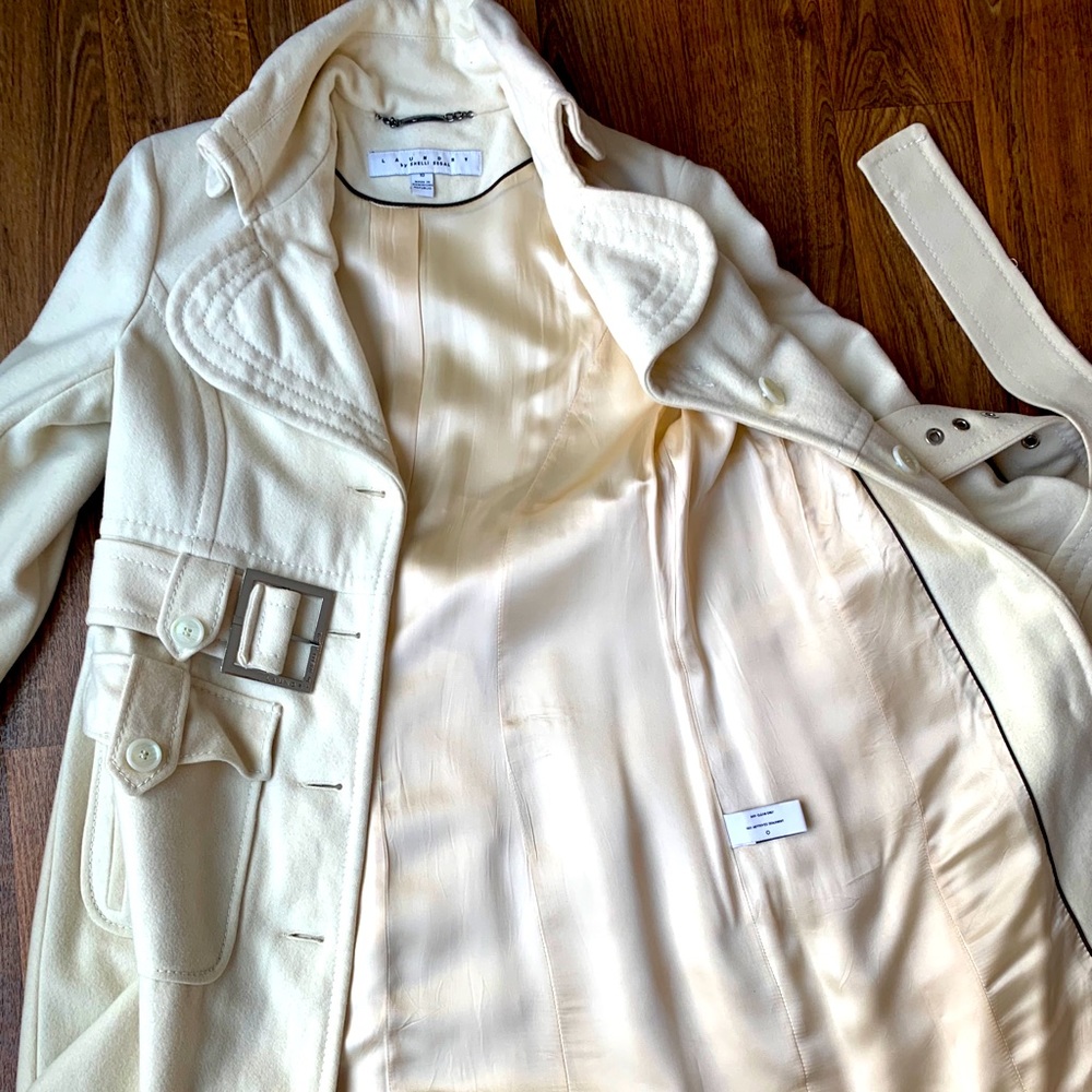 Winter White Wool Jacket by Laundry.
